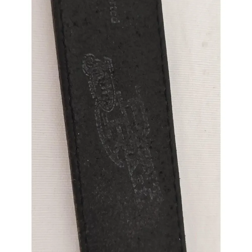 Justin Black Leather Belt Western Cowboy Mens 40 Inch Length USA‎ Size 36